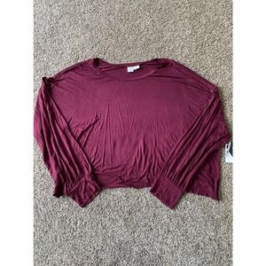 Melrose and Market Burgundy Top - 1X